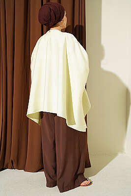 Yarasa Kol Oversize Bluz Sarı - Bluz