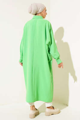 Yarasa Kol Oversize Uzun Gömlek Yeşil - 100-300 TL Ürünler