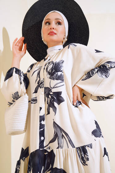 Yarasa Kol Salaş Elbise Antrasit - Elbise