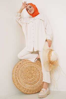 Yarasa Kol Salaş İkili Takım Bej