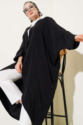 Yarasa Kol Tensel Kimono Siyah 