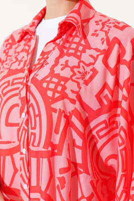 Yarasa Kol Viskon Elbise Oranj - Elbise