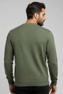 Yarım Balıkçı Basic Erkek Triko Kazak Haki - Erkek Kazak