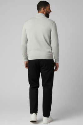 Yarım Balıkçı Basic Erkek Triko Kazak Taş - Erkek Kazak