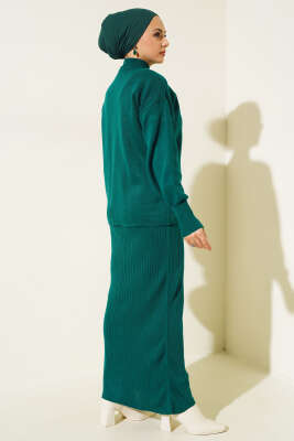 Yarım Balıkçı Fitilli Jileli İkili Takım Nefti - Triko İkili Takım