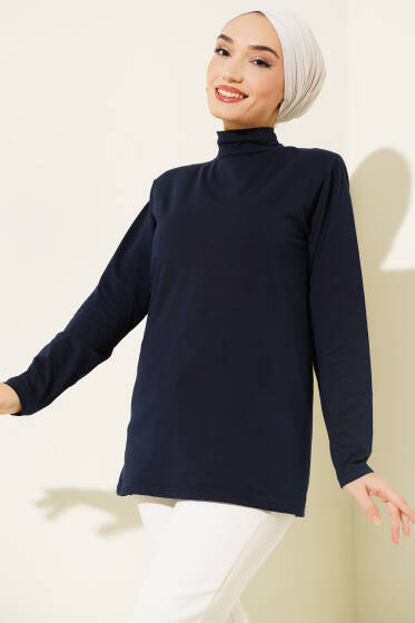 Yarım Boğazlı Badi Lacivert - Body
