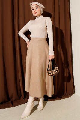 Yarım Boğazlı Balıkçı Triko Kazak Bej - Yılın Fırsatı