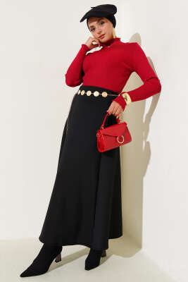 Yarım Boğazlı Balıkçı Triko Kazak Bordo - Yılın Fırsatı