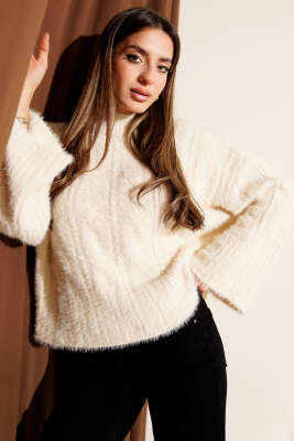 Yarım Boğazlı Sakallı Kazak Bej - FOR ANGELS