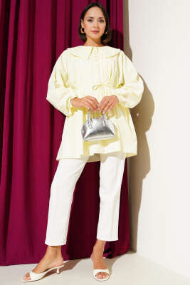 Yarım Düğmeli Nervürlü Tunik Lime - 500-700 TL Ürünler