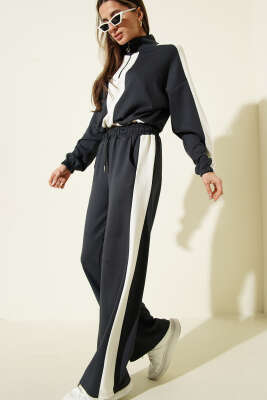 Yarım Fermuar Loyşa Sweat İkili Takım Antrasit 