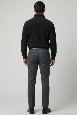 Yarım Fermuar Polar Erkek Sweatshirt Siyah - Erkek Sweatshirt