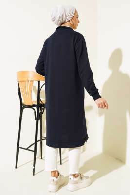 Yarım Fermuarlı Basıc Uzun Tunik Lacivert - 100-300 TL Ürünler