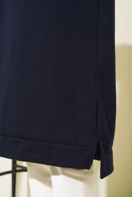 Yarım Fermuarlı Basıc Uzun Tunik Lacivert - 100-300 TL Ürünler