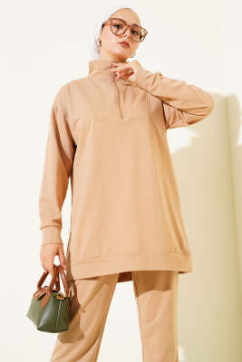 Yarım Fermuarlı İki İpli İkili Takım Camel - 300-500 TL Ürünler