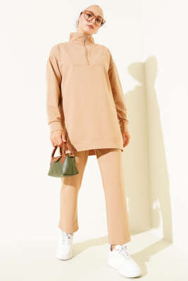 Yarım Fermuarlı İki İpli İkili Takım Camel - 300-500 TL Ürünler