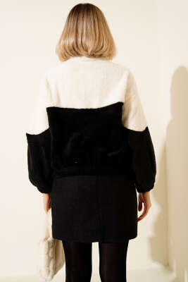 Yarım Fermuarlı Polar Sweatshirt Siyah - Yılın Fırsatı