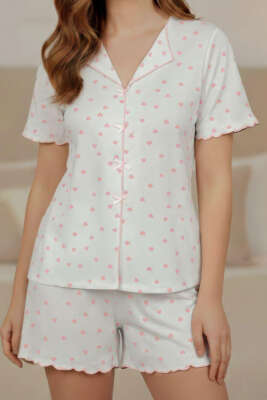 Yarım Kol Şortlu Pijama Takımı Pembe - Kadın Pijama Takımı