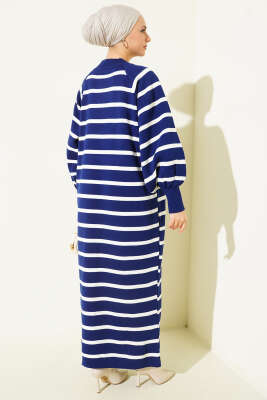 Yatay Çizgili Basic Triko Elbise Parlement - Günün Seçilenleri