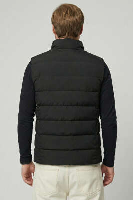 Yatay Dikişli Erkek Şişme Mont Siyah - Erkek Mont