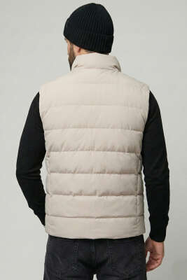 Yatay Dikişli Erkek Şişme Mont Taş - Erkek Mont