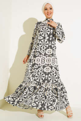 Yaz Damgaları Serisi Elbise Taş - POLO LIVE