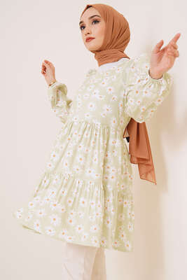 Yaz Desenleri Serisi Tunik F. Yeşil 