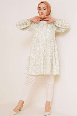 Yaz Desenleri Serisi Tunik F. Yeşil - Tunik