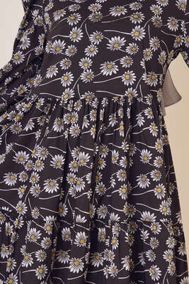 Yaz Desenleri Serisi Tunik Siyah - Tunik