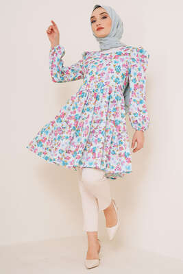 Yaz Desenleri Serisi Tunik Su Yeşili - Tunik