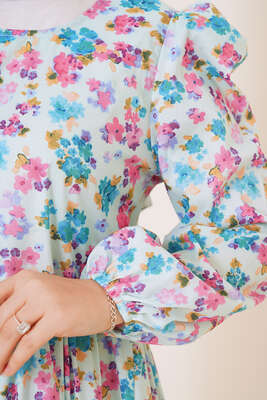 Yaz Desenleri Serisi Tunik Su Yeşili - Tunik