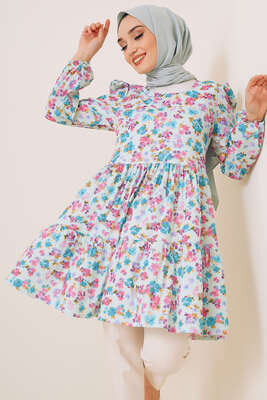 Yaz Desenleri Serisi Tunik Su Yeşili 