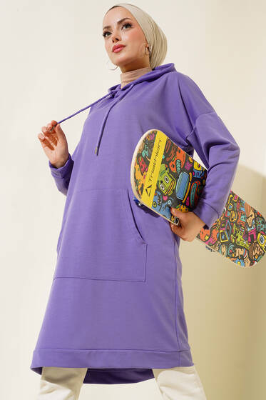Kanguru Cepli Tunik Lila - Yılın Fırsatı 