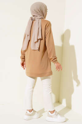 Yazı Baskı Armalı Tunik Camel - 100-300 TL Ürünler