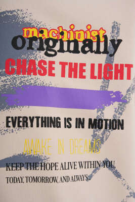 Yazı Baskılı Salaş Erkek T-shirt Bej - Erkek T-shirt