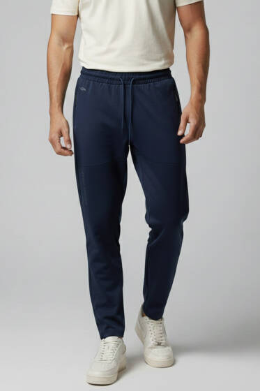 Yazılı Arka Cepli Erkek Eşofman Alt Petrol - Erkek Eşofman Alt