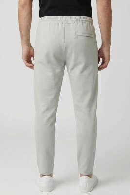 Yazılı Arka Cepli Erkek Eşofman Alt Taş - Erkek Eşofman Alt