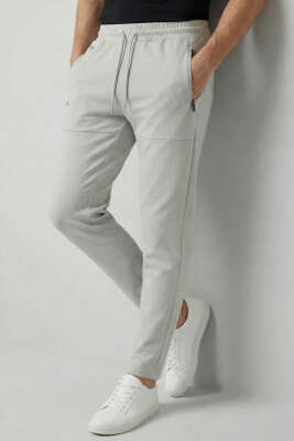 Yazılı Arka Cepli Erkek Eşofman Alt Taş - DYNAMO