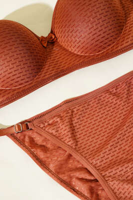 Yekpare Desteksiz Sütyen Takım Bakır - Yılın Fırsatı