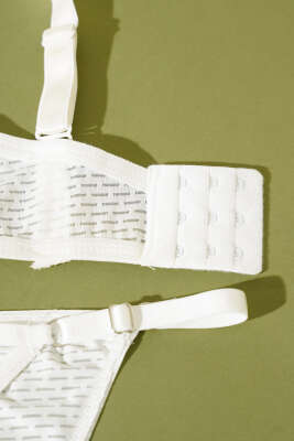 Yekpare Desteksiz Sütyen Takım Ekru - Yılın Fırsatı