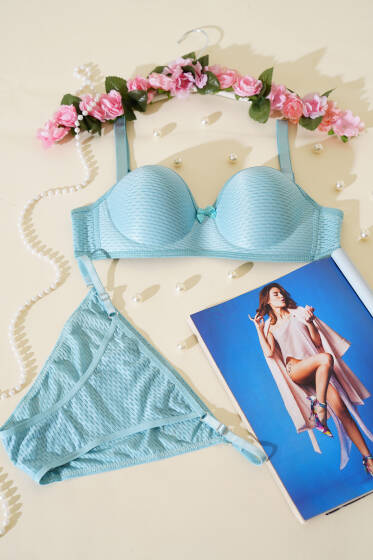 Yekpare Desteksiz Sütyen Takım Mint Yeşili - Yılın Fırsatı