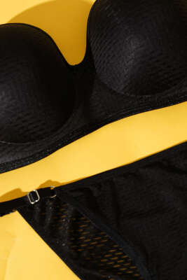 Yekpare Desteksiz Sütyen Takım Siyah - Yılın Fırsatı