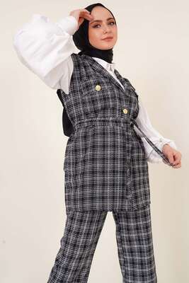 Yelek Pantolon İkili Takım Siyah - İKİLİ TAKIM