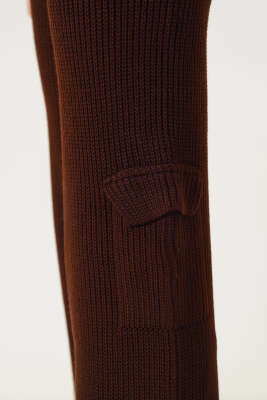 Yelekli Basic Triko İkili Takım Kahve - Kadın Giyim Modelleri