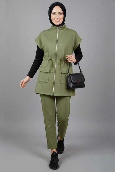 Yelekli Scuba İkili Takım Çağla Yeşili - İkili Takım