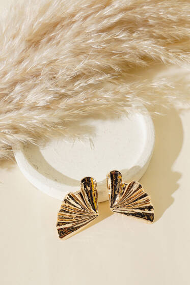 Yelpaze Küpe Gold - Küpe