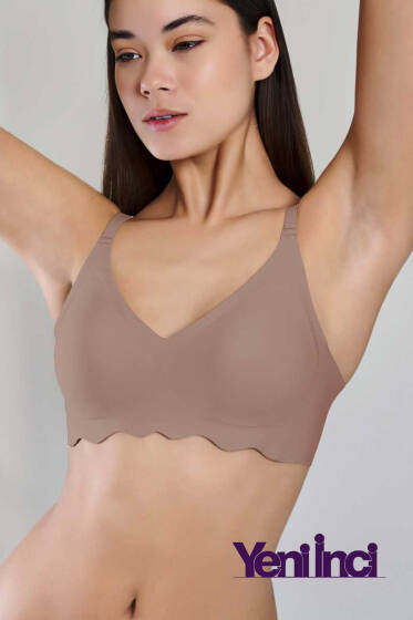Yeni İnci Bra Woow Balensiz Sütyen Vizon - Toparlayıcı Sütyen / Minimizer Sütyen