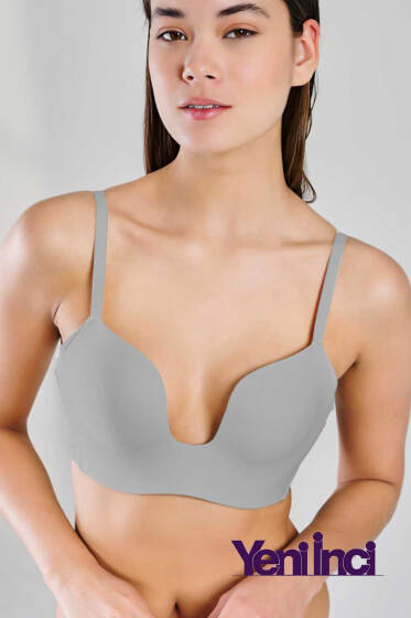 Yeni İnci Bra Woow Sütyen Gri - Toparlayıcı Sütyen / Minimizer Sütyen