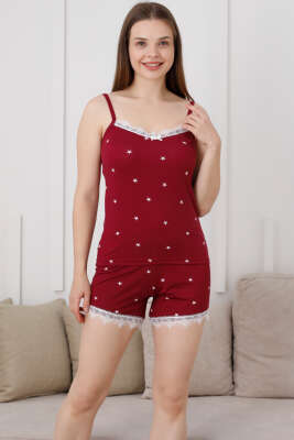 Yıldız Desen Askılı Şortlu Pijama Takım Galibarda 