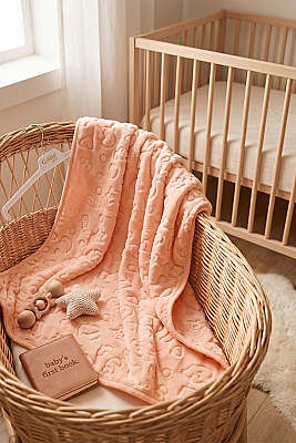 Yıldız Desenli Bebek Battaniye Yavru Ağzı 